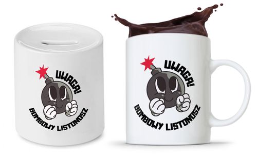 Dla Listonosza Zestaw Kubek + Skarbonka Prezent Z Nadrukiem Ze Zdjęciem na Arena.pl