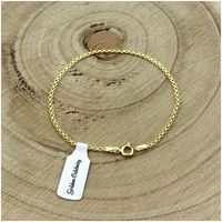PIĘKNA ZŁOTA BRANSOLETKA BISMARK 19cm/2mm SREBRNA PR. 925 PREZENT DLA CÓRKI