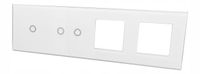 2 x PANEL SZKLANY DOTYKOWY WŁĄCZNIK GNIAZDO 1+2+1G+1G