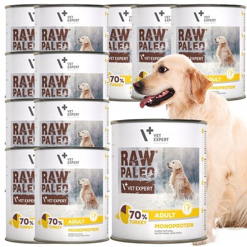 Mokra karma dla psów dorosłych indyk Raw Paleo 12 x puszka 800g na Arena.pl