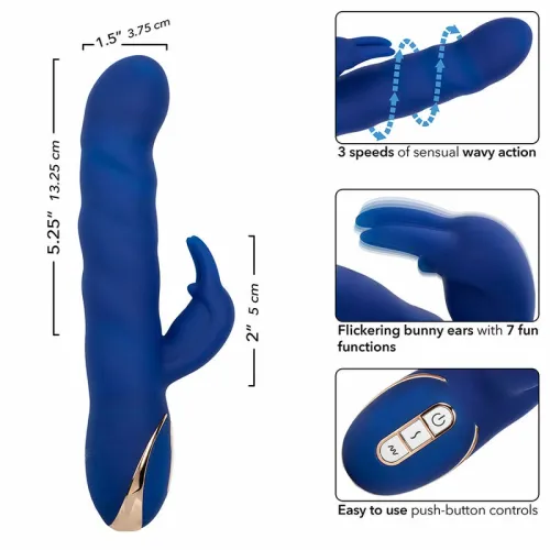 calexotics jack rabbit wave motion model silikonowy niebieski ipx7 usb na Arena.pl