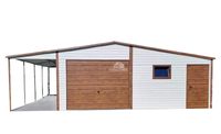 GARAŻ BLASZANY 6M X 6M + WIATA 2,5M X 6M BRAMA + 3X OKNO + DRZWI GB307