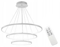SILVA IV lampa wisząca ring okrąg żyrandol 40+60+80cm LED 82W Wobako