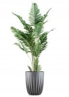 SZARA DONICA na duże kwiaty palmę plastikowa doniczka wysoka h46x39 cm