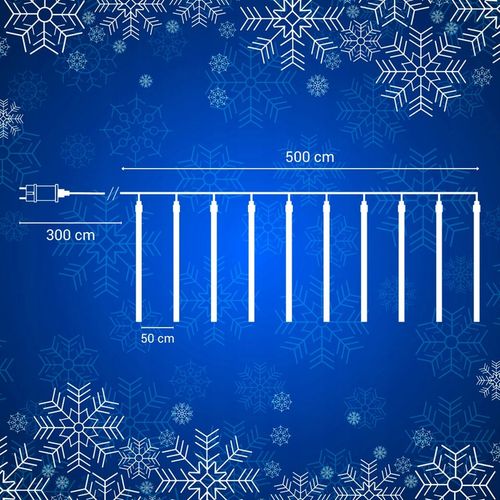 METEORY 10 SPOLI 50 CM 360 LED LAMPKI PADAJĄCY ŚNIEG SOPLE GIRLANDA 8 m na Arena.pl