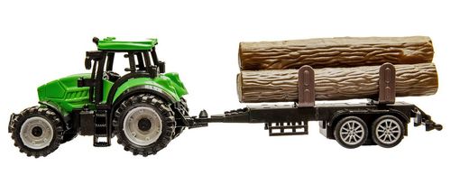DLA DZIECI  TRAKTOR Z PRZYCZEPĄ NA DREWNO na Arena.pl