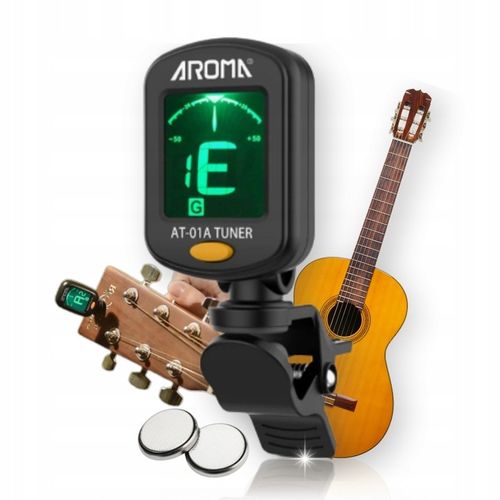 STROIK TUNER GITAROWY DO STROJENIA GITARY SKRZYPIEC BASU UKULELE AROMA na Arena.pl