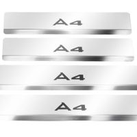 Listwa progowa AUDI A4 B9 Stal nierdzewna 304 połysk z czarnymi literami