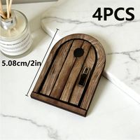 Drewniana dekoracja dziura dla myszy mini door 4 szt. Mini Door