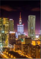 100 70CM OBRAZ PŁÓTNO DOM KULTURY NOCĄ PŁÓTNO RAMA