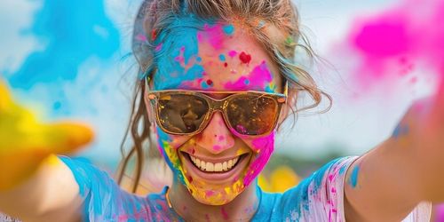 Kolorowy proszek Holi Puder Festiwal ZESTAW 100 szt. na Arena.pl