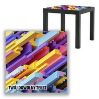 BLAT SZKLANY IKEA LACK Figury VI z Twoim napisem 55x55cm 066b