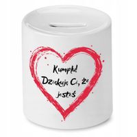 Skarbonka Dla Przyjaciela Dziękuje Ci Że Jesteś Z Nadrukiem Ze Zdjęciem