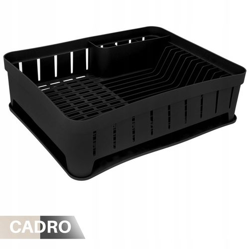 SUSZARKA DO NACZYŃ stojąca ociekacz naczynia talerze sztućce czarna na Arena.pl