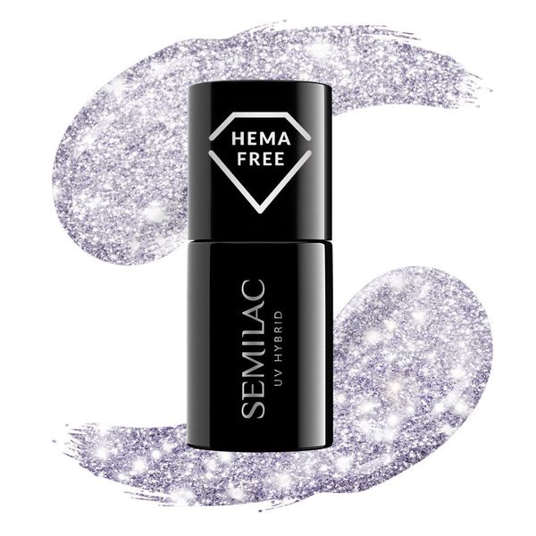 SEMILAC Lakier hybrydowy 461 Hollywood Silver 7ml zdjęcie 1