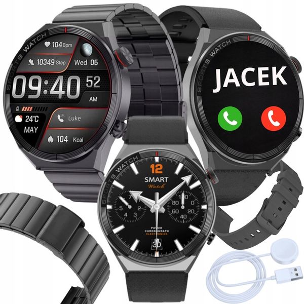 SMARTWATCH ZEGAREK MĘSKI ROZMOWY POLSKIE MENU PULS CIŚNIENIE POWIADOMIENIA zdjęcie 1