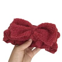 Opaska do włosów kosmetyczna bordowa kokarda