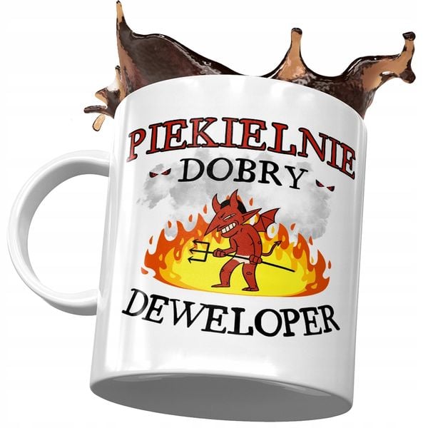 Kubek Dla Dewelopera Piekielnie Dobry Deweloper Z Nadrukiem Ze Zdjęciem zdjęcie 1