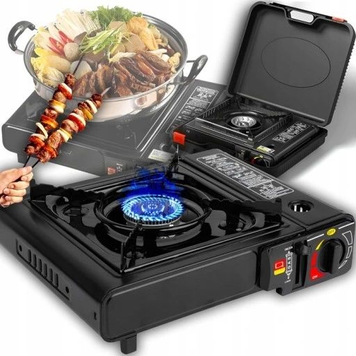 KUCHENKA TURYSTYCZNA GAZOWA Z PRZENOŚNĄ WALIZKĄ + 4x KARTUSZ Z GAZEM PIKNIK zdjęcie 2