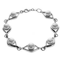 SREBRNA BRANSOLETKA Z PERŁAMI HODOWLANYMI PRÓBA SREBRA 925