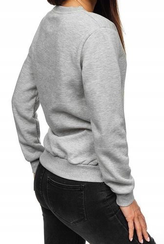 Damska bluza dresowa przez głowę basic szara S na Arena.pl