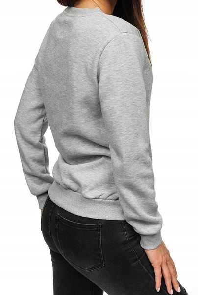 Damska bluza dresowa przez głowę basic szara S zdjęcie 2