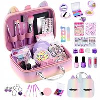 DUŻY KUFEREK ZESTAW KOSMETYKÓW PREZENT 6 7 8 9 10 LATKI MAKIJAŻ dziewczynki