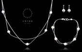 Komplet srebrny z perłami SWAROVSKI 1734