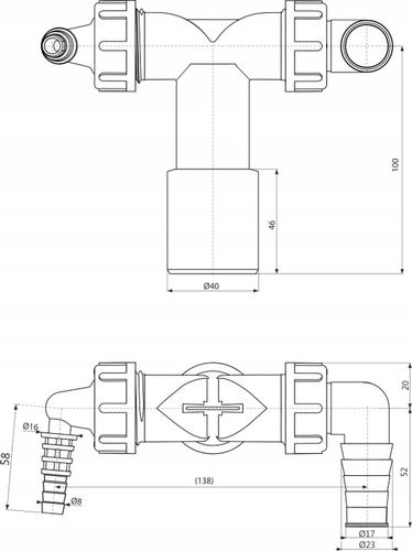 Syfon pralki zmywarki Alcaplast 40 mm P156Z blokada zapachowa ORYGINAŁ! na Arena.pl