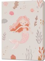 Obraz 70x100cm Wzory dla Dzieci, Dziewczynki Do Pokoju - Syrenka