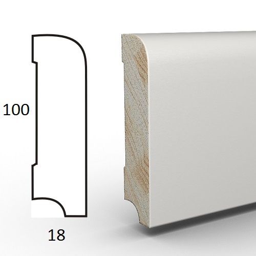 Listwy białe MDF 100x18 R10 na Arena.pl