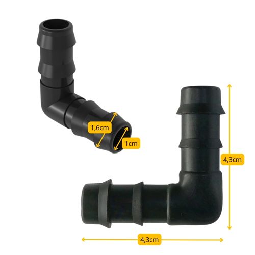 ZESTAW 10X KOLANKO ŁĄCZNIK DO LINII KROPLUJĄCEJ WĘŻY RUR WCISKANY WTYK ∅16 na Arena.pl