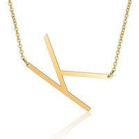 naszyjnik stal chirurgiczna literka k platerowana złotem nst995k