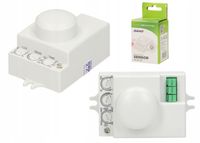 Mini Czujnik Ruchu Zmierzchu Mikrofalowy Do Opraw LED 360° 1200W
