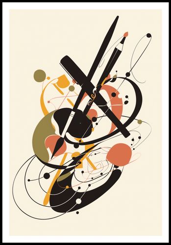 Plakat 68x101cm Abstrakcyjny Rapsod na Arena.pl