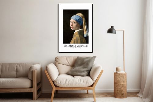 Plakat 60x80cm Design Girl with a Pearl, Vermeer Vintage do Salonu na Arena.pl