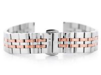 Bransoleta Pacific Model 4 srebrno róż.złota 16mm