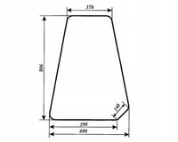 Szyba drzwi górna - góra do ładowacza Fadroma Ł 200