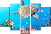 100CM 150CM OBRAZ 5 ELEM PODWODNA PANORAMA ŚCIENNY