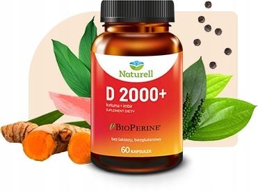 Naturell Witamina D 2000+ Imbir Kurkuma 60 kapsułek na Arena.pl