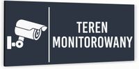 Tabliczka na drzwi TEREN MONITOROWANY Aluminium ATRACYTOWA NADRUK UV