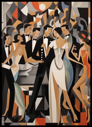 Plakat 50x70cm Bal w Art Deco na Arena.pl