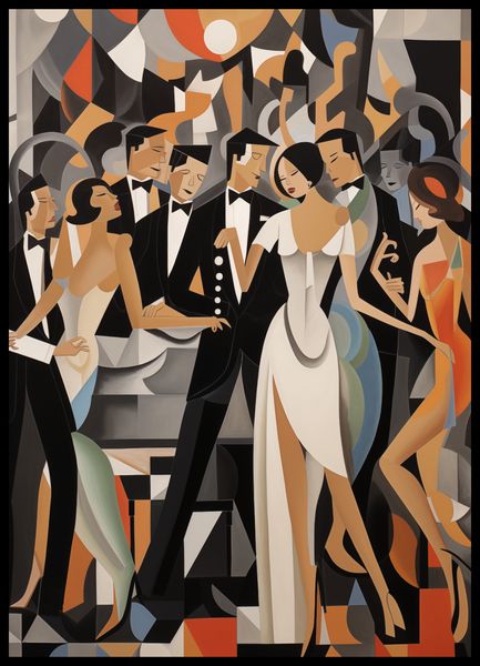 Plakat 50x70cm Bal w Art Deco zdjęcie 2