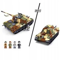 Klocki konstrukcyjne Sluban 930 el. 2w1 czołg Tiger I dla dzieci 8+