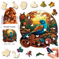 Puzzle drewniane dwustronne 158 el dla dzieci 3+