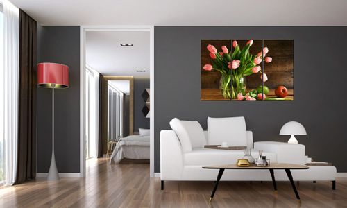 Obraz 90X60 Czerwone Tulipany na Arena.pl