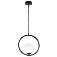 Lampa Wisząca BOSTON Czarny Szklany Klosz 1xE14 14x100cm Lampa sufitowa Dom