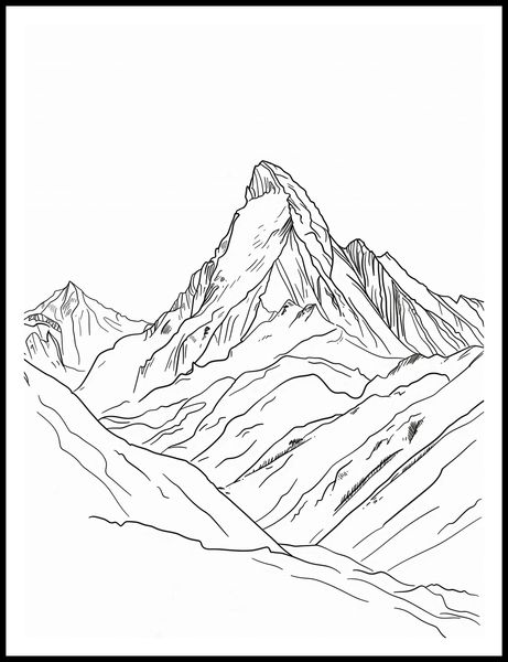 Plakat 75x100cm Górski Szkic zdjęcie 3