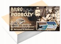 Wizytówki firmowe 200 szt DUŻO RÓŻNYCH WZORÓW do wyboru BIURO PODRÓŻY