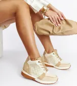 Beżowe sneakersy na koturnie Chestnut 40